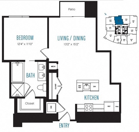 A15 Floor Plan at Stratus Seattle, WA